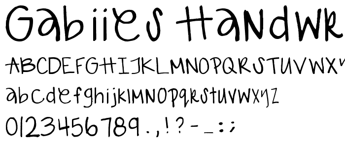 gabiies handwritting font